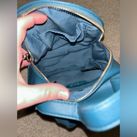 Bebe Teal Rhinestone Backpack Purse - Picture 3 of 14